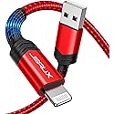 JSAUX MFi Certified Lightning Cable 6ft, Charger Cable for iPhone Nylon Braided Heavy Duty, Upgraded C89 USB Lightning Cord for iPhone 11 Xs Max X XR…
