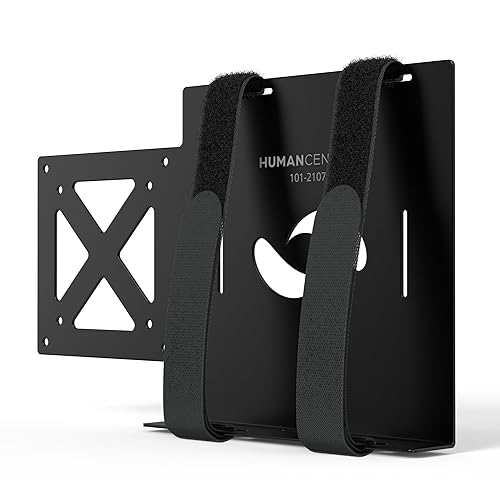 HumanCentric Universal Small Device VESA Mount for VESA Arms, Adjustable Strap Mount for Small Computers and Other Electronic Devices, Mounts On The