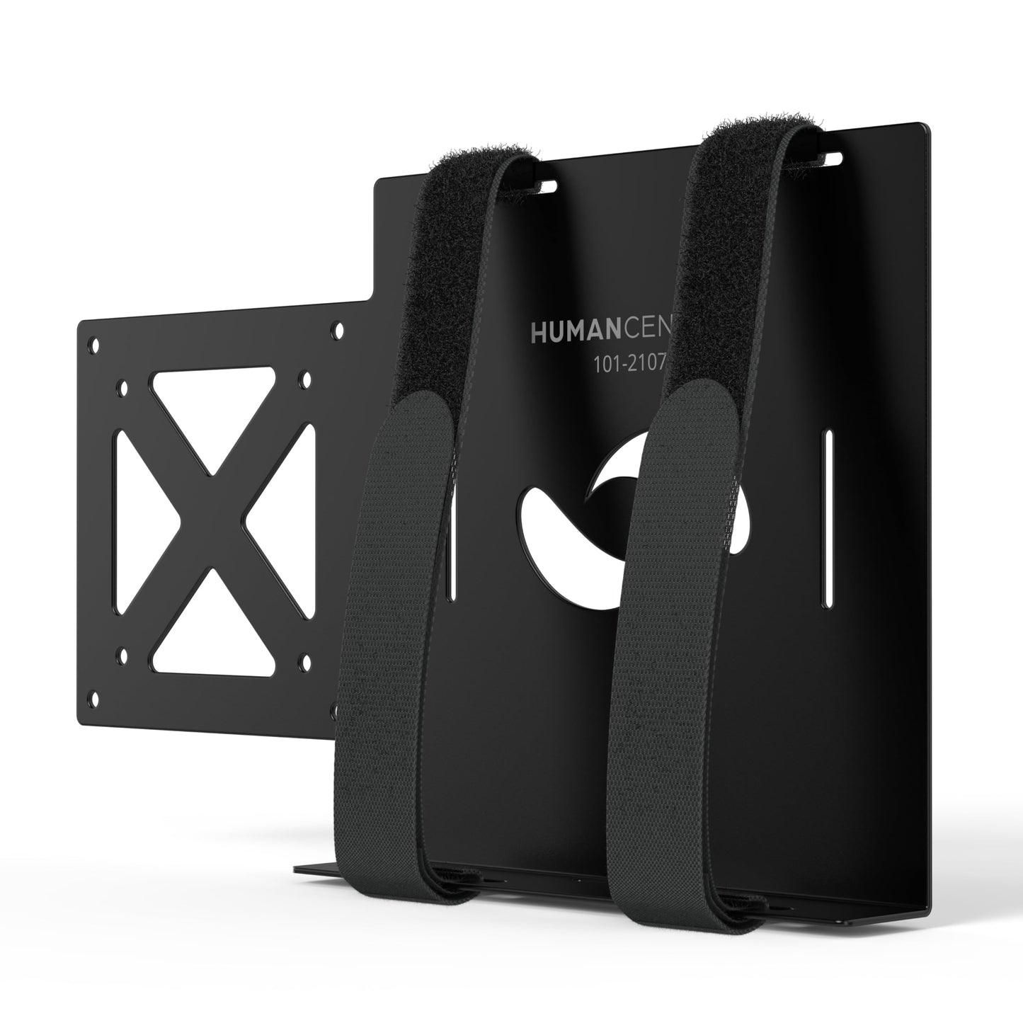 HumanCentric Universal Small Device VESA Mount for VESA Arms, Adjustable Strap Mount for Small Computers and Other Electronic Devices, Mounts On The