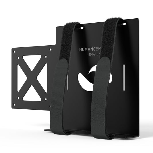 HumanCentric Universal Small Device VESA Mount for VESA Arms, Adjustable Strap Mount for Small Computers and Other Electronic Devices, Mounts On The