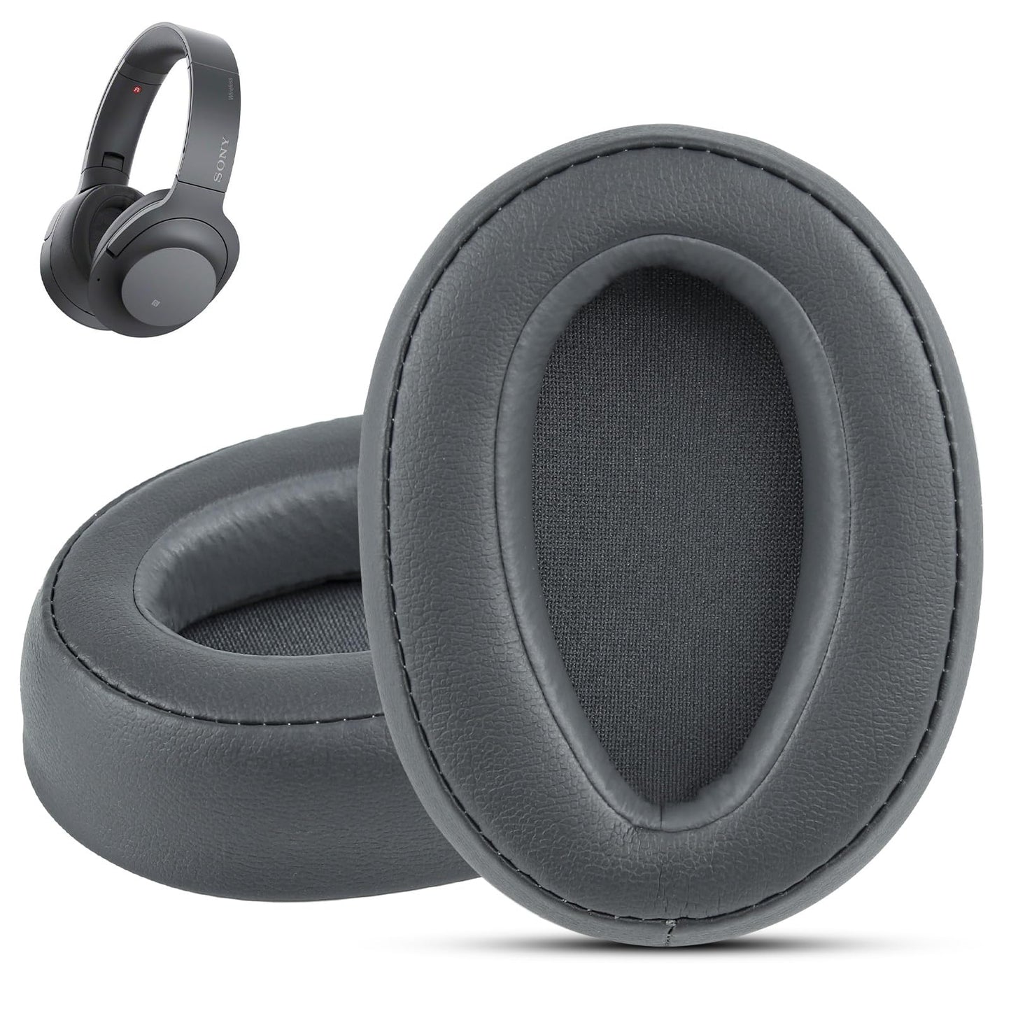 Krone Kalpasmos Replacement Earpads for Sony WH-H900N h.Ear on 2 & Sony MDR-100ABN Headphones, Sony Headphone Cushions Compatible with Sony 900N, Sony