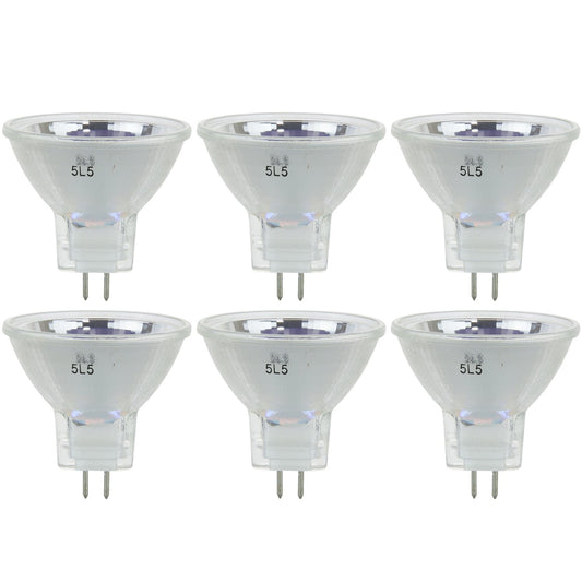 Sunlite 40754 Halogen MR11 20° Narrow Spot Light Bulb, 20 Watts, 12 Volts, 2-Pin (GU4) Base, Dimmable, 100 CRI, 2,000 Hour Life Span, 6 Pack 3200K