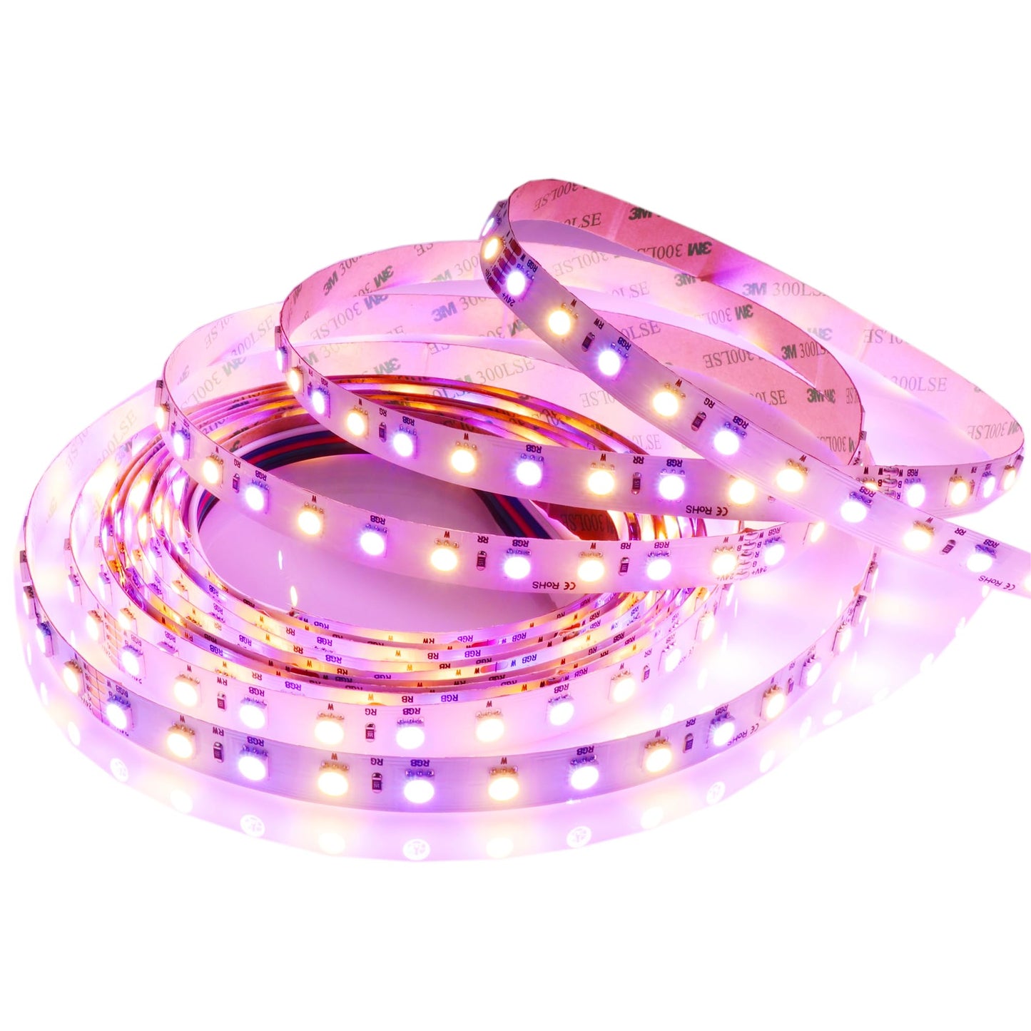 LEDENET RGBW LED Strip Lights RGB+Warm White(2800K-3200K) 360LEDs SMD 5050 DC 24V Multi-Colored LED Tape Lights Flexible LED Rope Lighting 16.4Ft