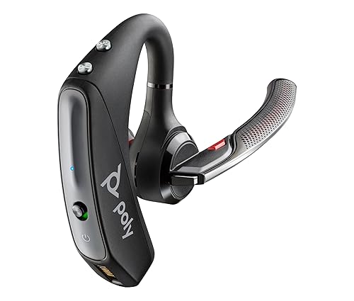 Poly Voyager 5200 Wireless Headset (Plantronics) - Single-Ear Bluetooth Headset w/Noise-Canceling Mic - Ergonomic Design - Voice Controls