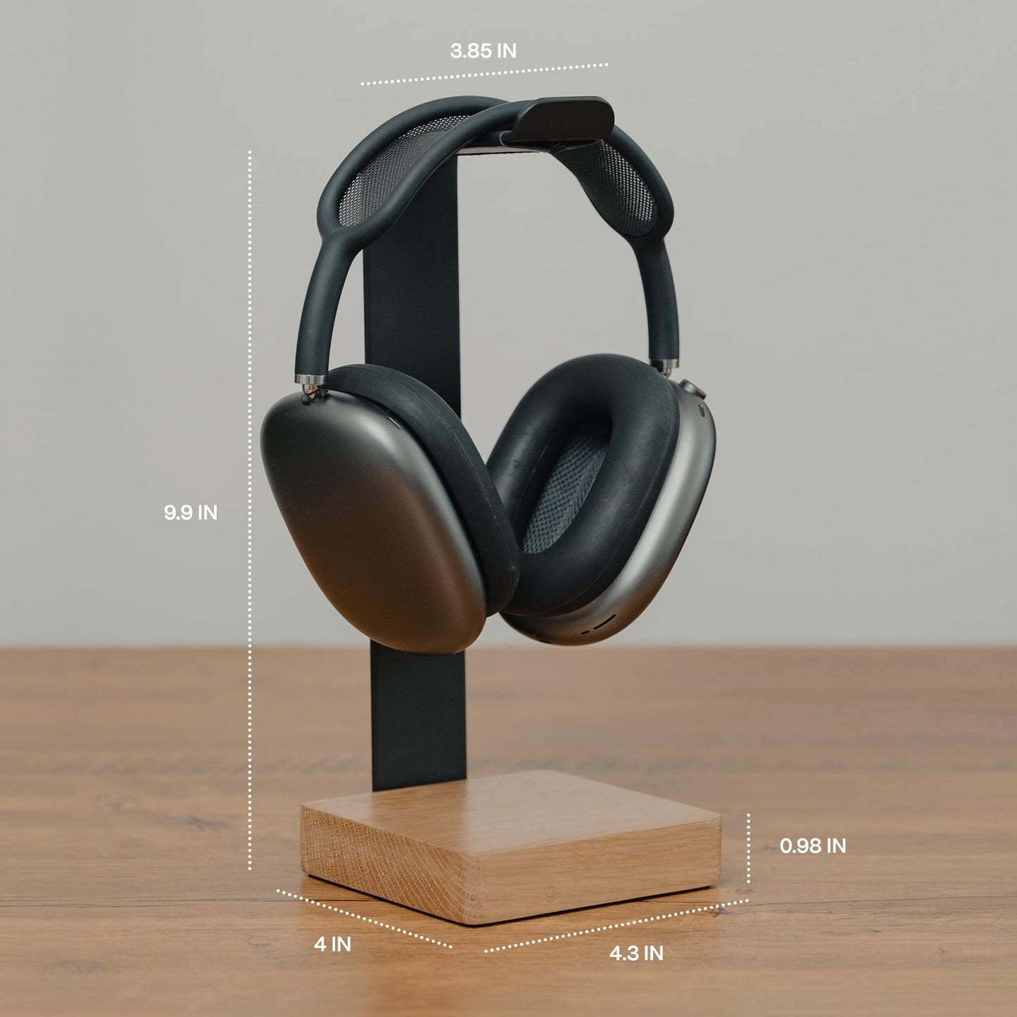 COREMINDED Universal Headphone Stand for Desk, Solid Wood Gaming Headset Stand, Heavy Duty Wooden Headphones Holder, Compatible with Airpods Max…