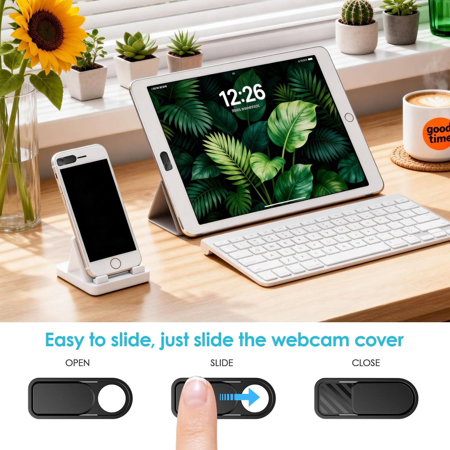 Webcam Cover Slide, Thin Camera Cover for Tesla Model Y/3, Car Cabin Camera Cover Slide for MacBook, iMac, Laptop, PC, iPad, Smartphone, iPhone 6/7/8