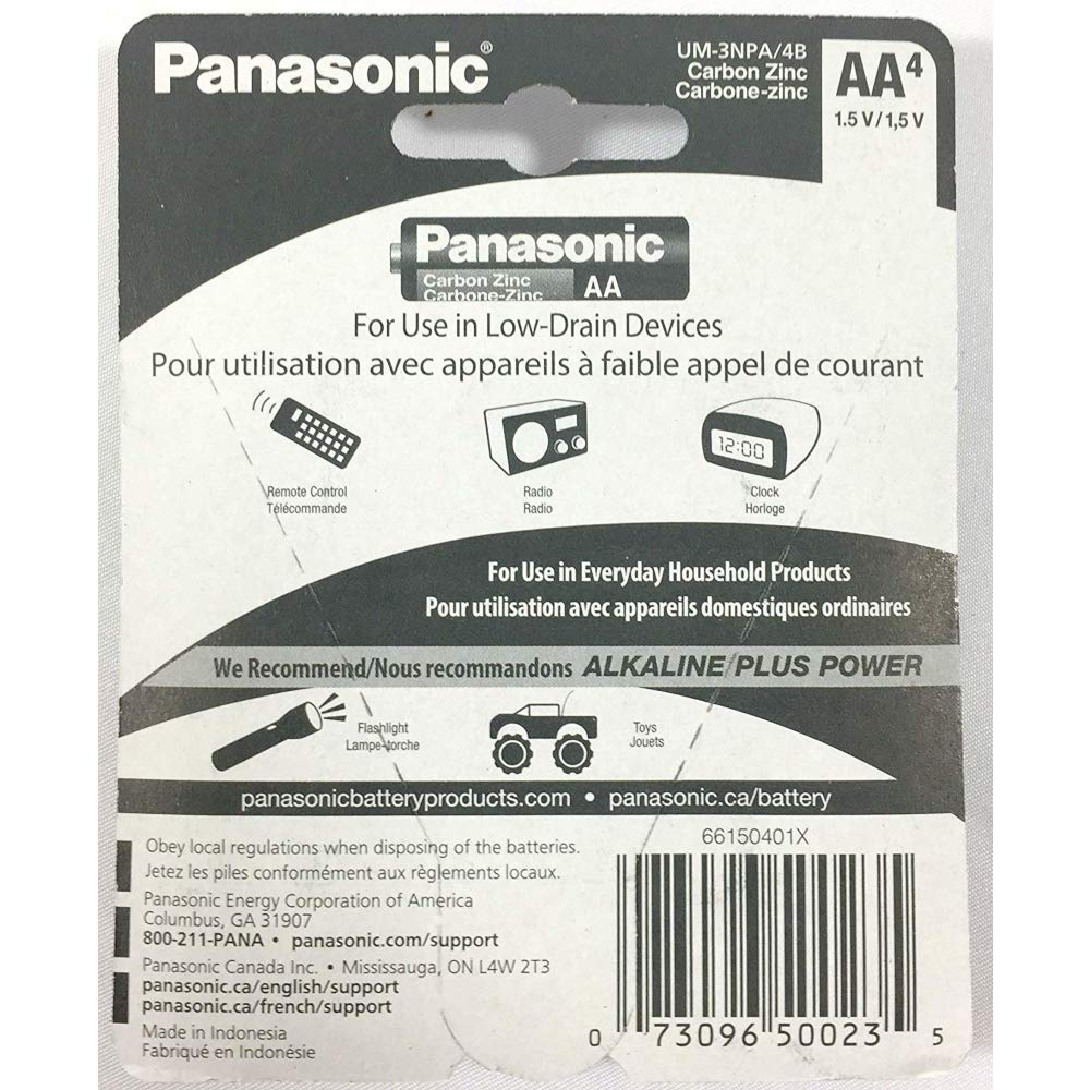 Panasonic 20pc AA Batteries Super Heavy Duty Power Carbon Zinc Double A Battery 1.5v