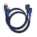 HDMI Extender - Male to Female Extension Cable - 3 Feet (2-Pack) High-Speed HDMI Cable (2.0b) 4k Resolution - Supports: 3D, HD, 2160p, Ethernet, Audio