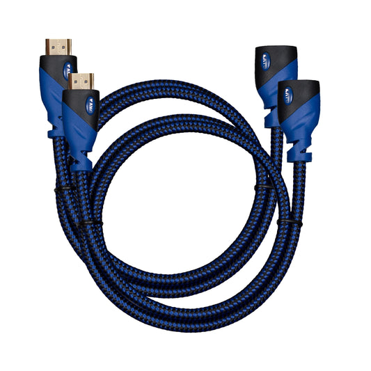 HDMI Extender - Male to Female Extension Cable - 3 Feet (2-Pack) High-Speed HDMI Cable (2.0b) 4k Resolution - Supports: 3D, HD, 2160p, Ethernet, Audio