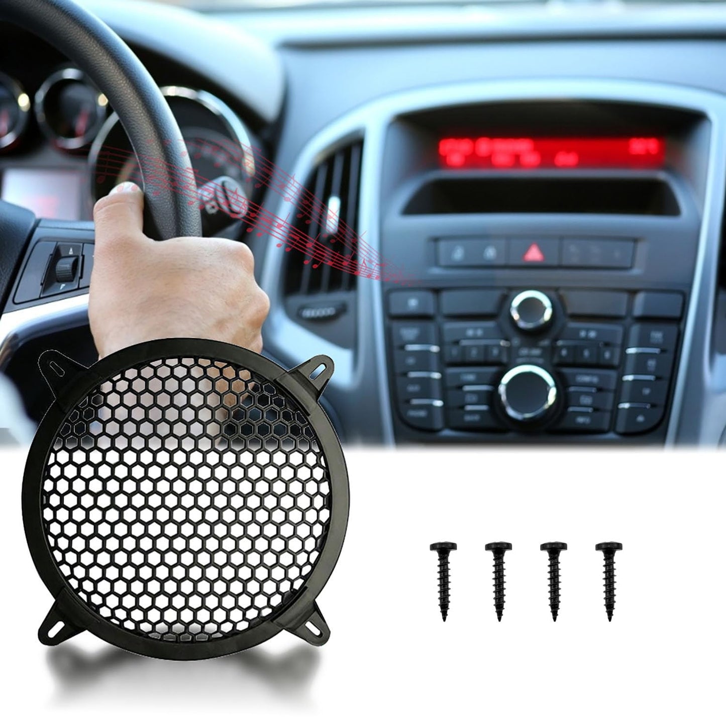 VAKTOK 12 Subwoofer Grill Speaker Grill Cover Waffle Grill Protective Cover Round Subwoofer Speaker Cover 1PCS.