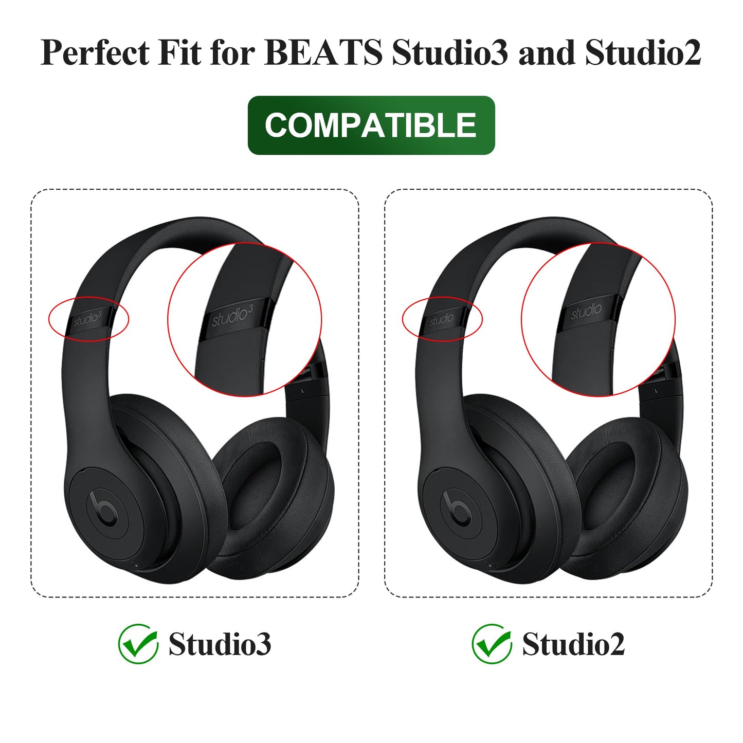 Miruchertter Replacement Parts for Beats Studio 3 - Headband Replacement for Studio 3 (A1914) and Studio 2 (B0500/B0501) Wired & Wireless Headphones