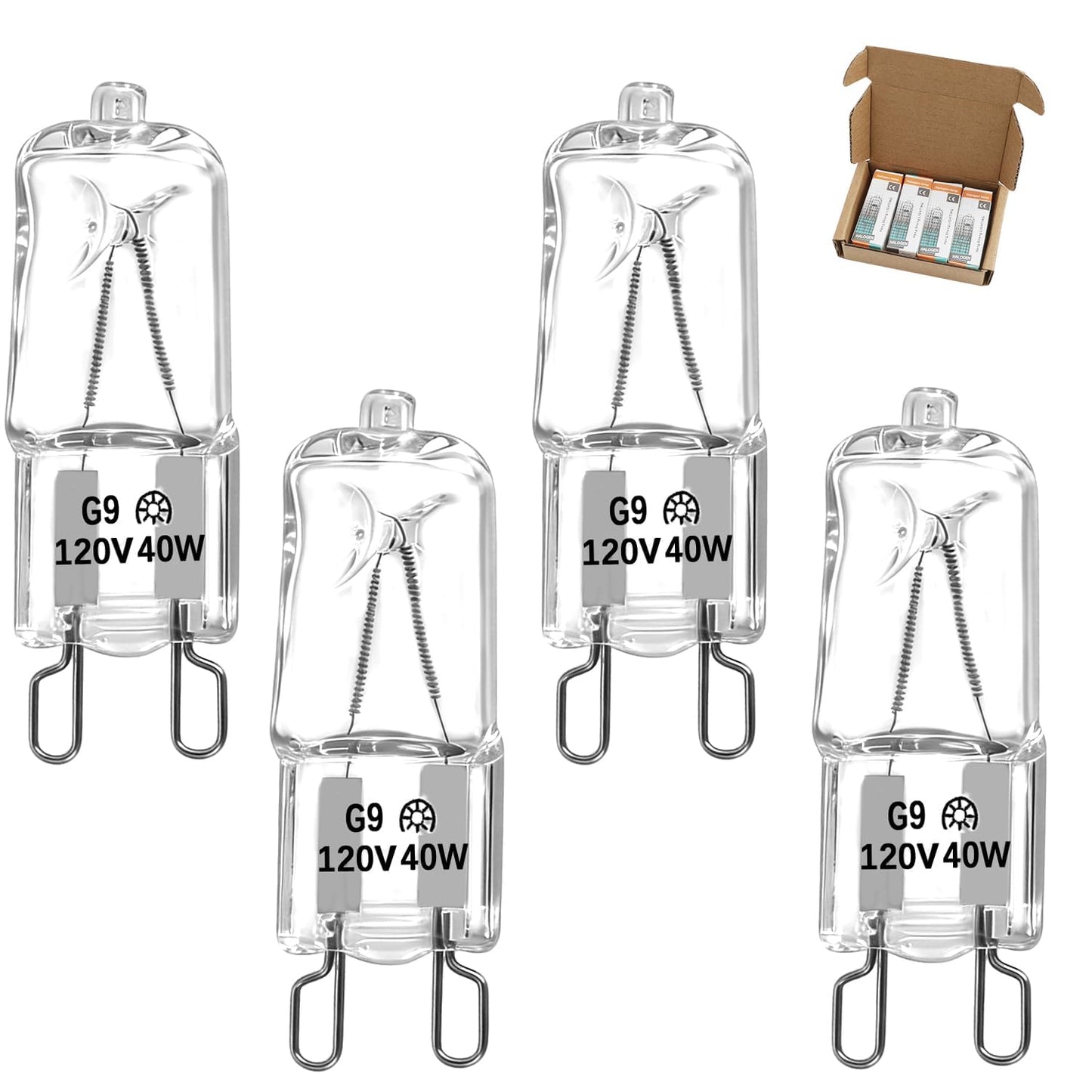 SDRZJX Range Hood Light Bulbs, 120V 40W G9, 4PCS