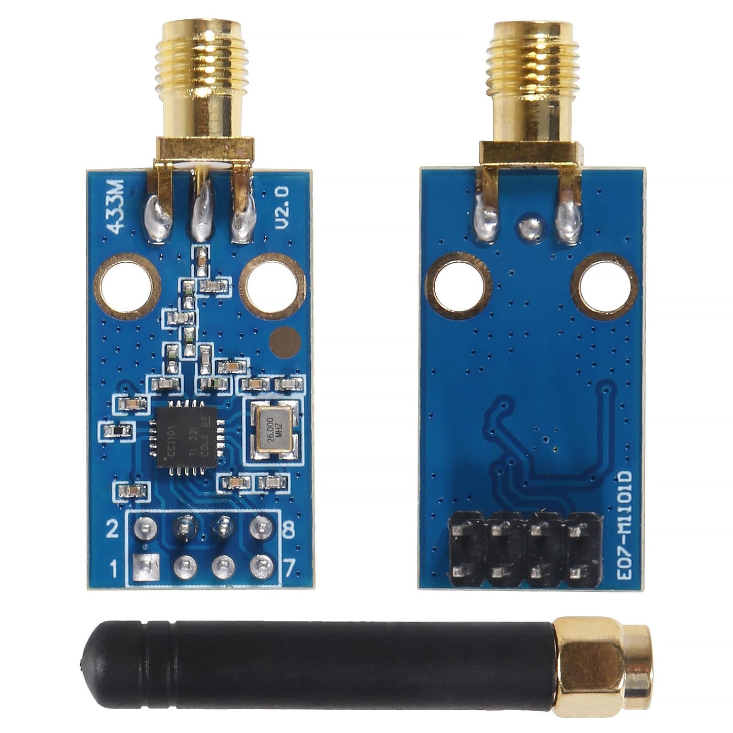 AOICRIE 3pcs CC1101 Wireless Module with SMA Antenna Wireless Transceiver Module 315/433/868/915MHZ for Raspberry Pi