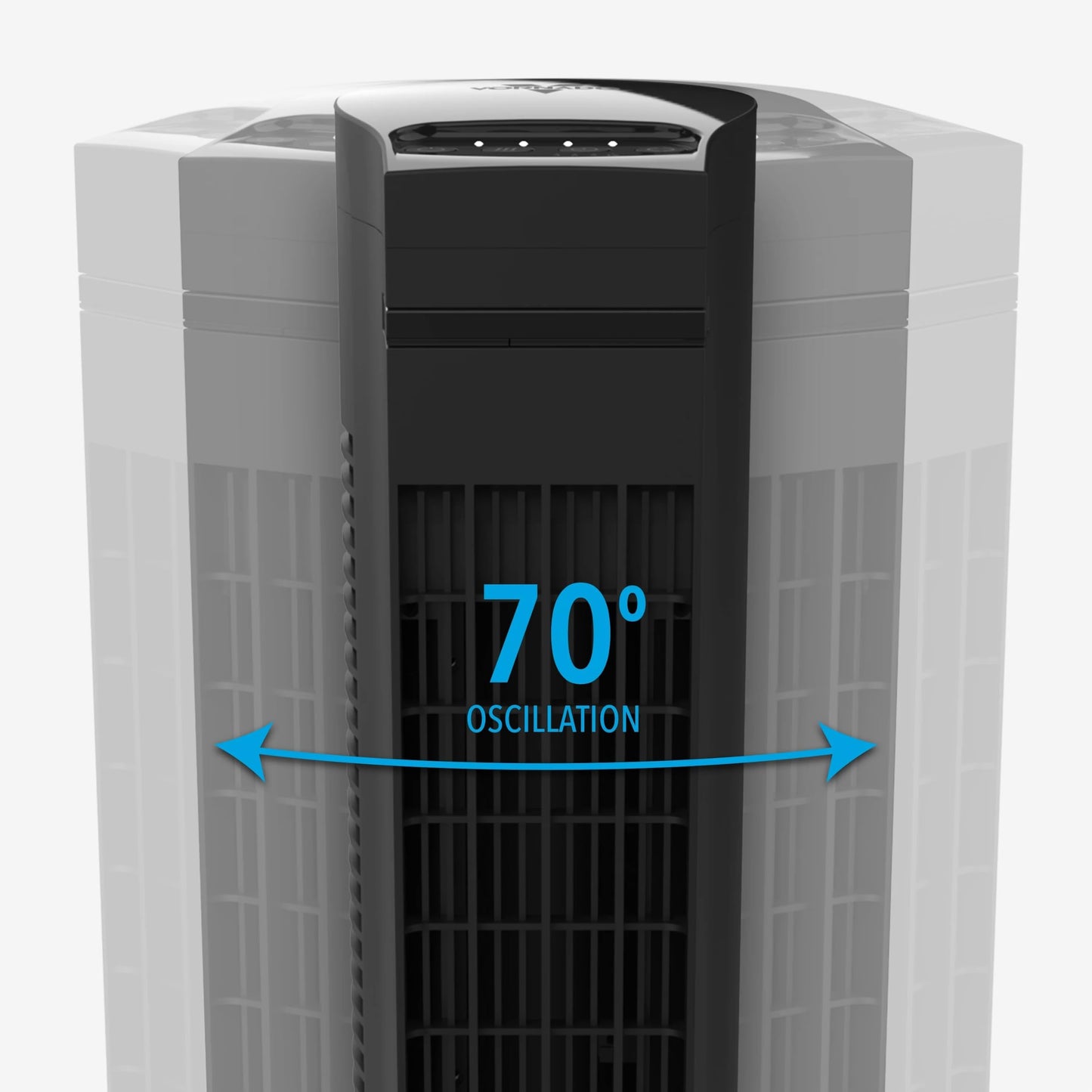 Elvynne 4T Oscillating Tower Fan, Remote Control, 40" Tall, 3-Speed, for Bedroom, Office, Home, Black