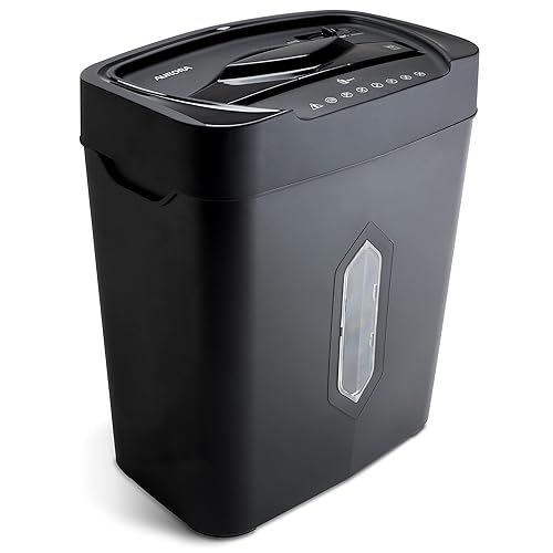 Aurora 12 Sheet Crosscut Paper and Credit Card Shredder with 5.2 gal Wastebasket