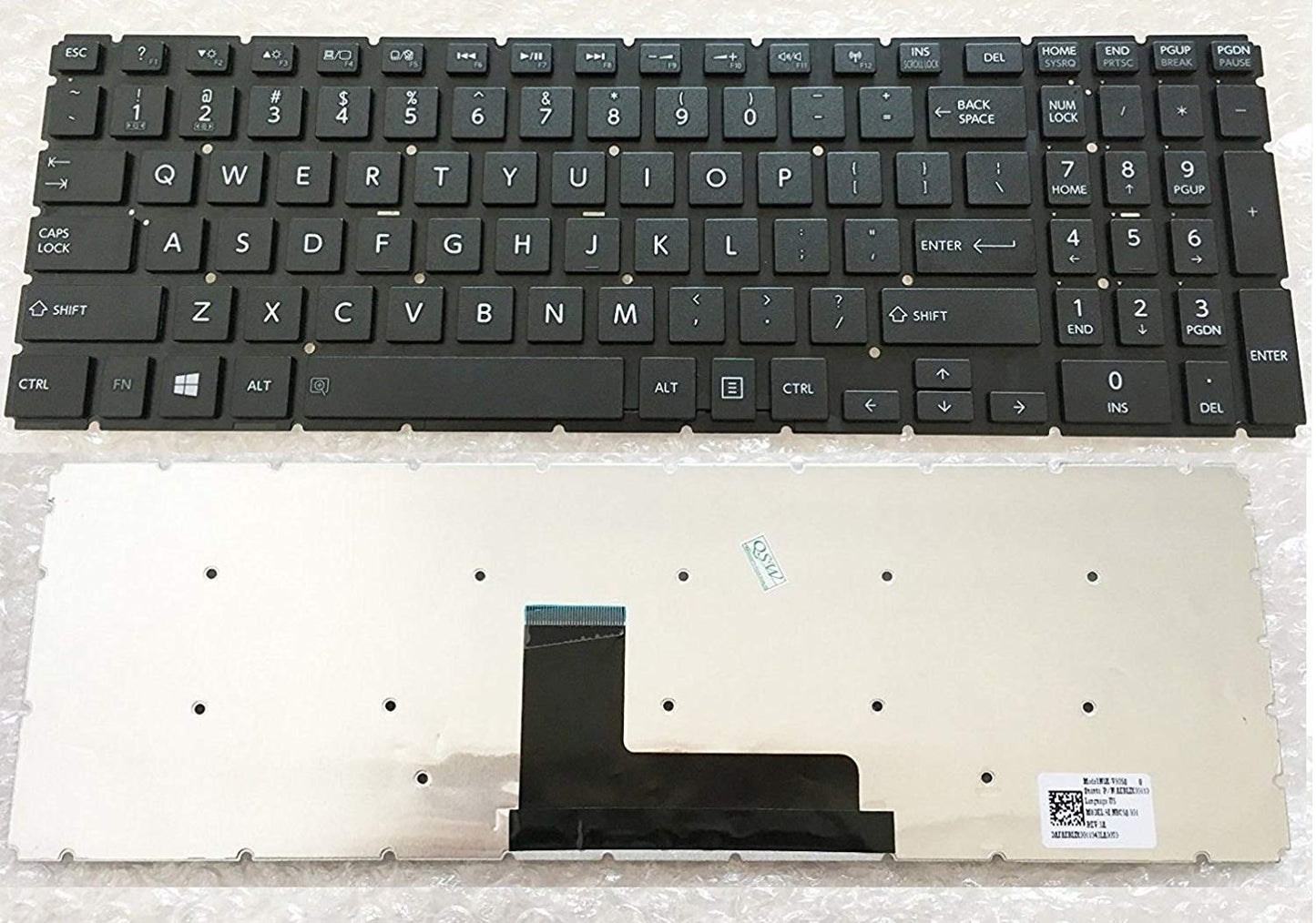 wangpeng® New US Laptop Keyboard for Toshiba Satellite C55T-C5300 C55T-C5224 C55-C5270 Laptop US Keyboard Black