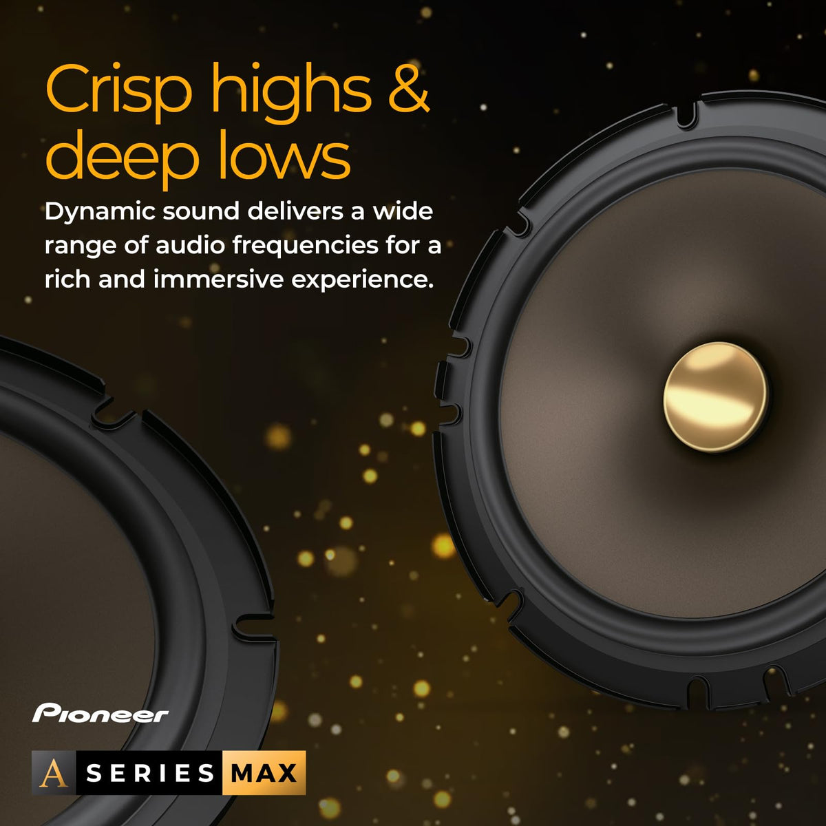 Pioneer A-Series MAX TS-A653CH 6.5" 2-Way Component Car Speakers 370W Max