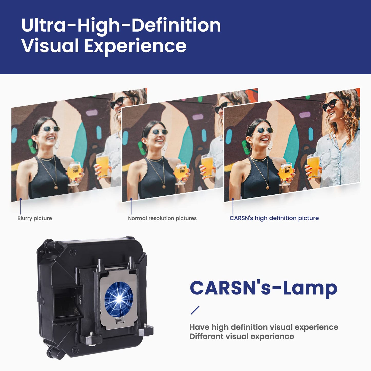 CARSN ELP-LP68 V13H010L68 Replacement Projector Lamp for EH-TW5900 EH-TW6000 EH-TW6000W HC3010E HC3010 Powerlite Home Cinema 3010 3010E EH-TW6000W