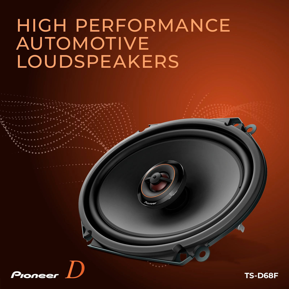 Pioneer D-Series TS-D68F 6" x 8" 2-Way Coaxial Car Speakers 280W Max