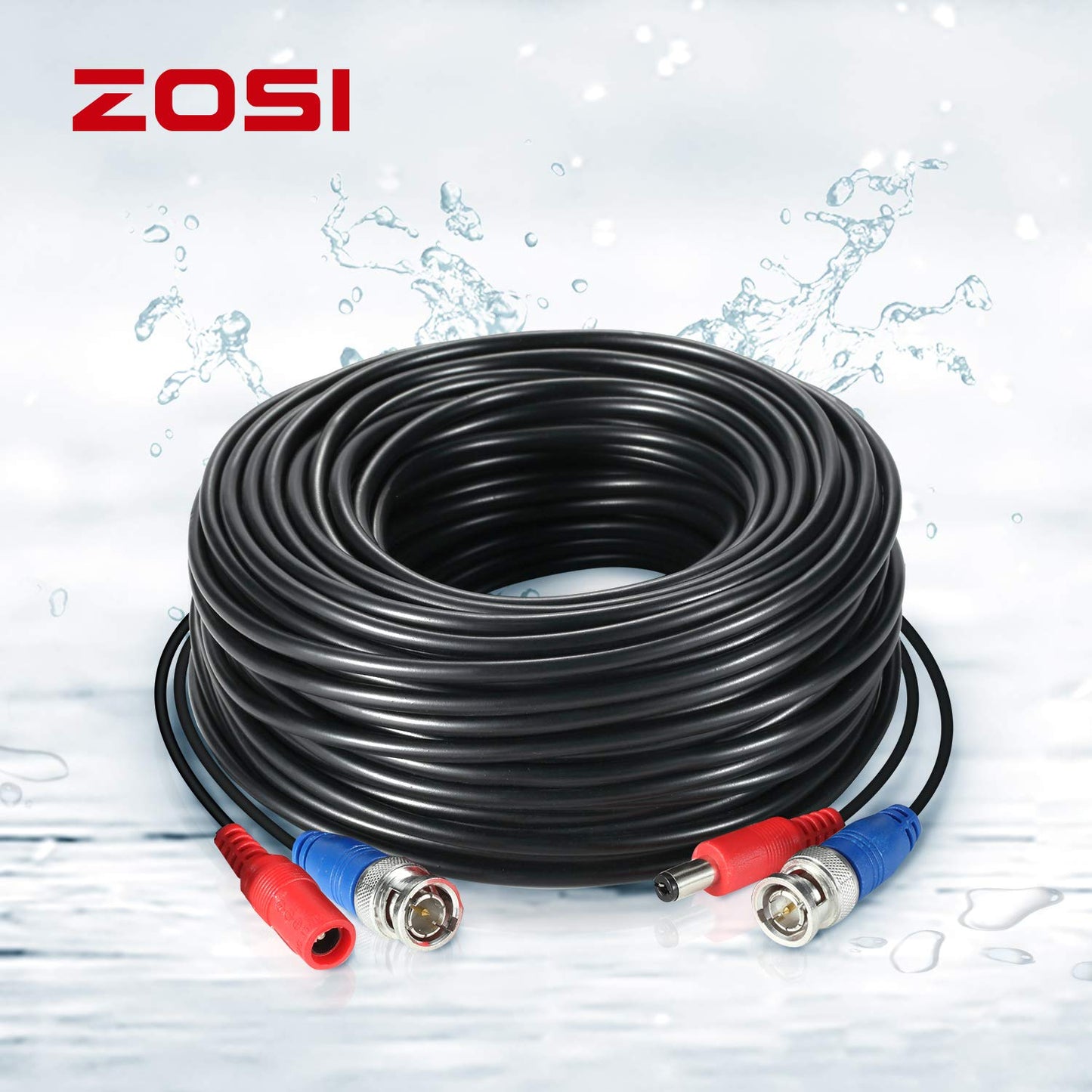 ZOSI 4 Pack 100ft 30M Ahd Tvi Bnc Power Video Cable Wire Connector for Security System CCTV Camera 4336304935
