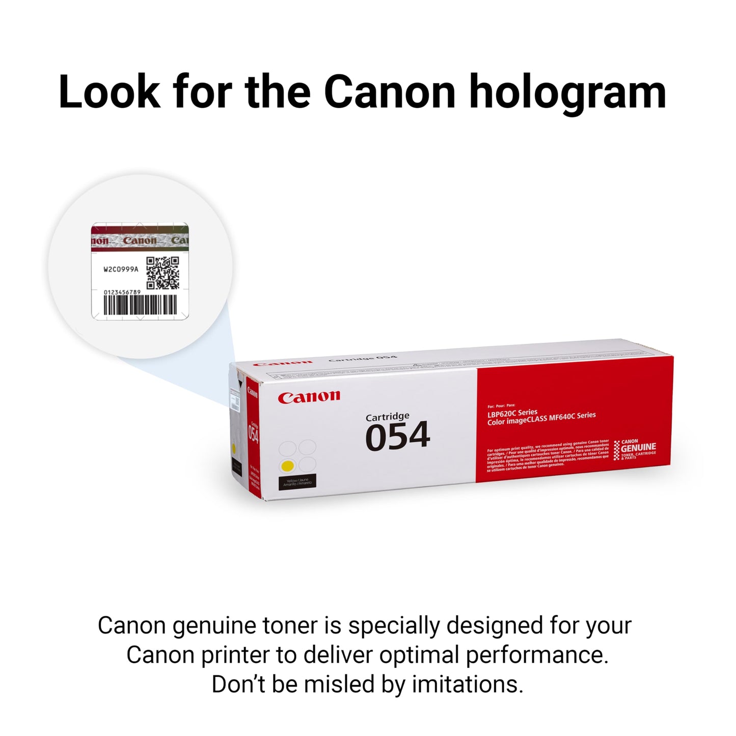 Canon Genuine 054 Yellow Toner Cartridge Compatible with LBP622Cdw, LBP623Cdw, MF641Cdw, MF642Cdw, MF644Cdw