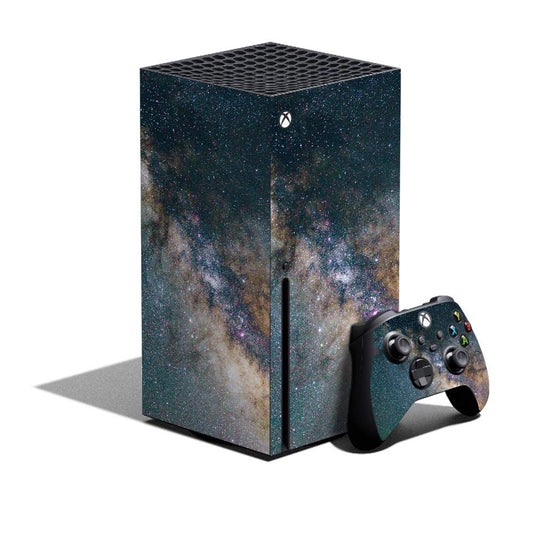 Mighty Skins Skin Compatible with Xbox Series X Bundle - Galactic Landscape | Protective, Durable, and Unique Vinyl Decal wrap Cover | Easy to Apply