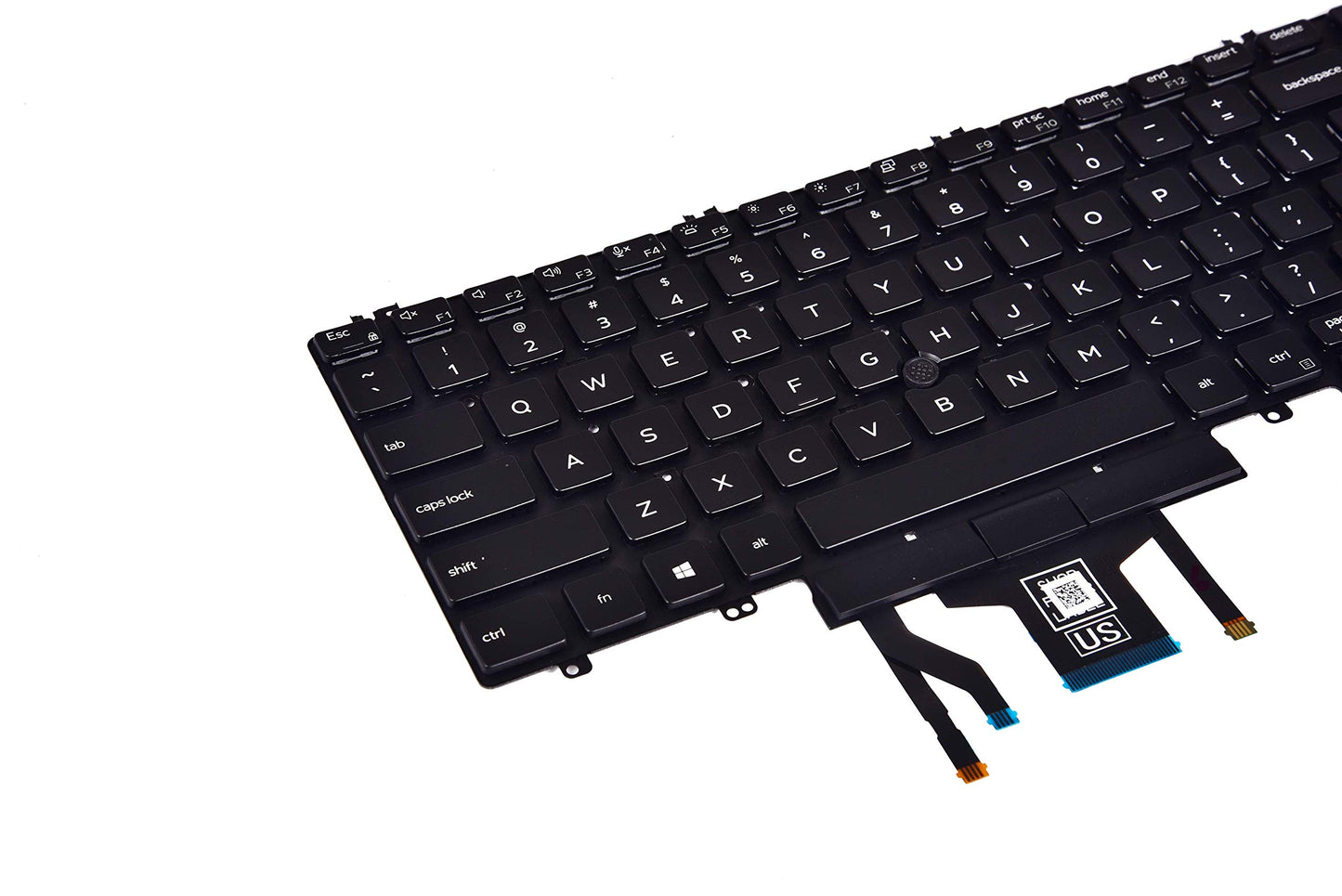 Replacement Keyboard for Dell Latitude 5500 5501 5510 5511, Precision 3540 3541 3550 3551 Series Laptop with Backlit with Pointer US Layout P/N: