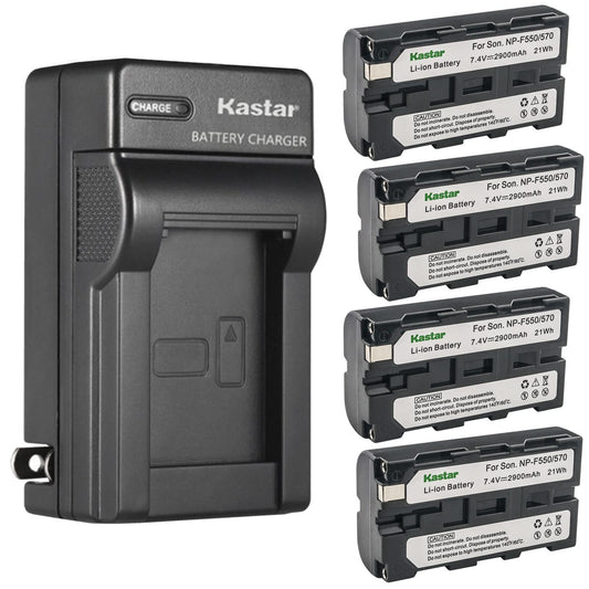 Kastar 4-Pack Battery and AC Wall Charger Replacement for Sony CCD-TR910 CCD-TR913 CCD-TR917 CCD-TR918 CCD-TR930 CCD-TR940 CCD-TR950 CCD-TR97