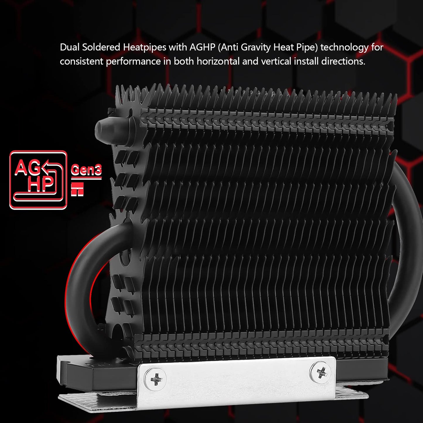 Thermalright HR-09 2280 PRO Black SSD heatsink, Double-Sided Heat Sink, with Thermal Silicone Pad for M.2 SSD PC and Computer,Desktop High Performance
