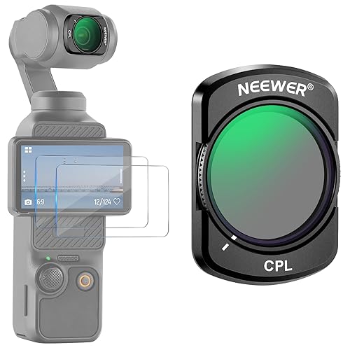 NEEWER Magnetic CPL Filter Compatible with DJI Osmo Pocket 3 Creator Combo Accessories, Multi Coated Circular Polarizer Filter Kit with 2 Screen