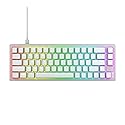 Xtrfy Cherry K5V2 Compact, Mechanical Gaming Keyboard in 65% Format US Layout Hot Swappable, Cherry MX2A RED Switches (Transparent White)
