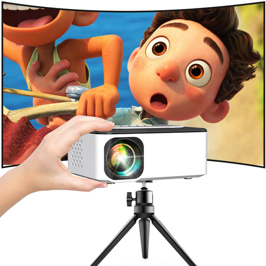 Mini Projector Portable Projector Full HD 1080P Supported, Home Theater Projector Compatible with TV Stick, Phone, Games, HDMI, AV