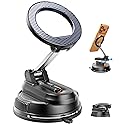 2-IN-1 Detachable Car Phone Holder for MagSafe[2800gf Strong Magnet & 89+LBS Suction Base]Vacuum Magnetic Phone Holders for Your Car, 360° Adjustable