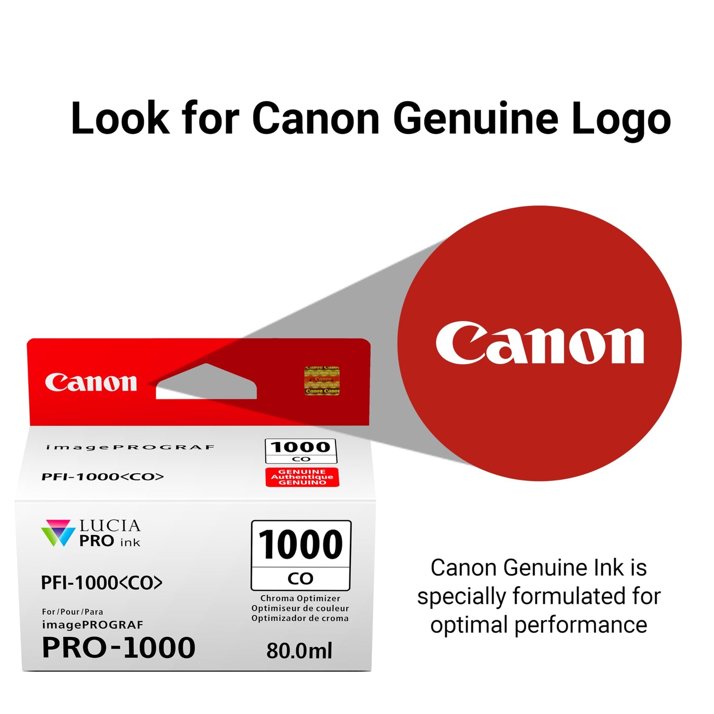Canon PFI-1000 Genuine Chroma Optimizer Ink Tank, Compatible with ImagePROGRAF PRO-1000 Printers