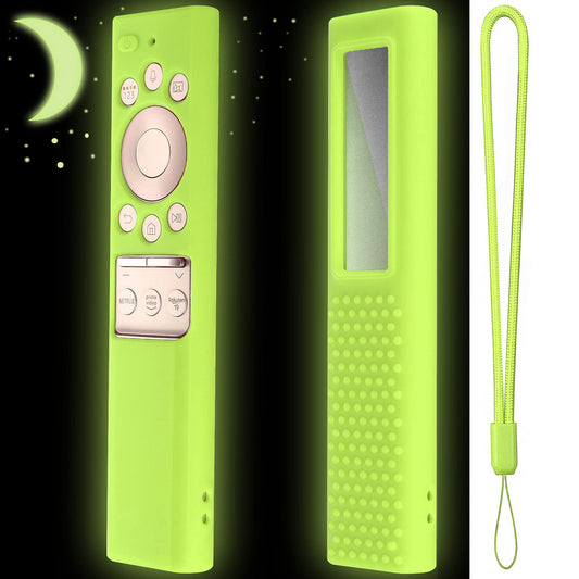 Silicone Cover for Samsung Solar TV Remote Control BN59 Series 2021, Light Weight Samsung Remote Cover Case Shockproof Silicone Sleeve(Luminous Green)
