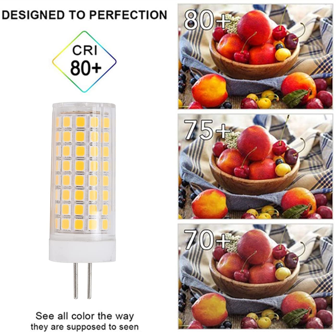 Minsily 10W G8 LED Bulb Dimmable 85W Halogen Equivalent GY8.6 G8 Bi-pin Base LED Corn Light Bulb 850LM 102 LEDs 2835 SMD 110V Warm White 3000K T4 G8