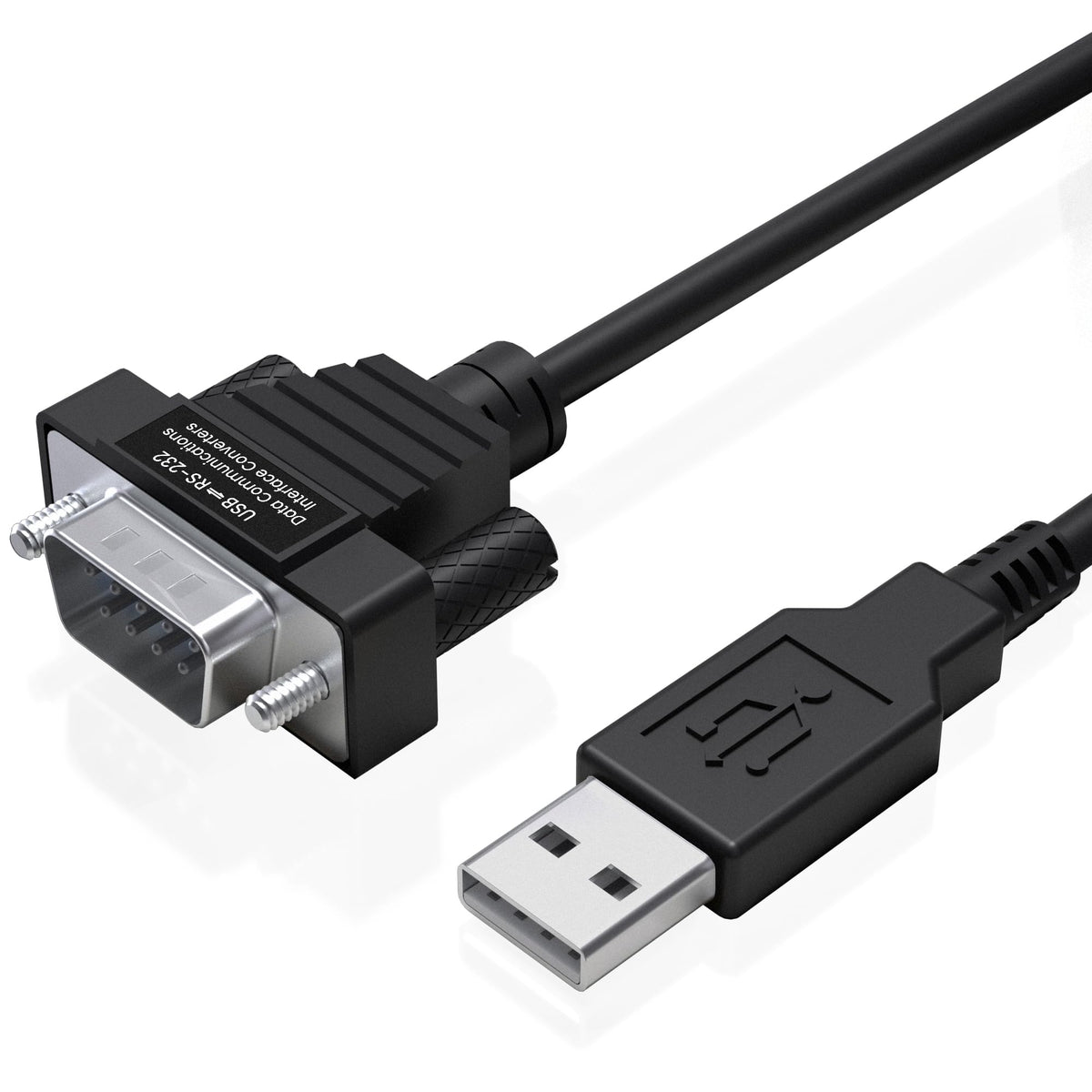 Gearmo USB to Serial Cable - Compact DB-9 Connector, 36 Inch Length, FTDI Chip, Windows / Mac / Linux, 64-bit Compatible RS232 Adapter