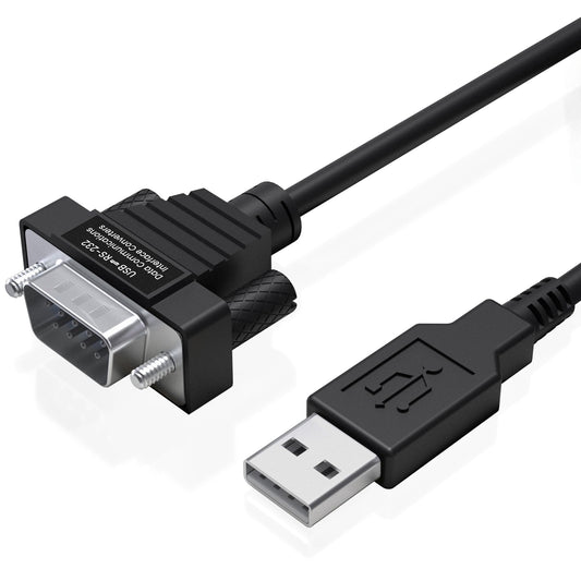 Gearmo USB to Serial Cable - Compact DB-9 Connector, 36 Inch Length, FTDI Chip, Windows / Mac / Linux, 64-bit Compatible RS232 Adapter