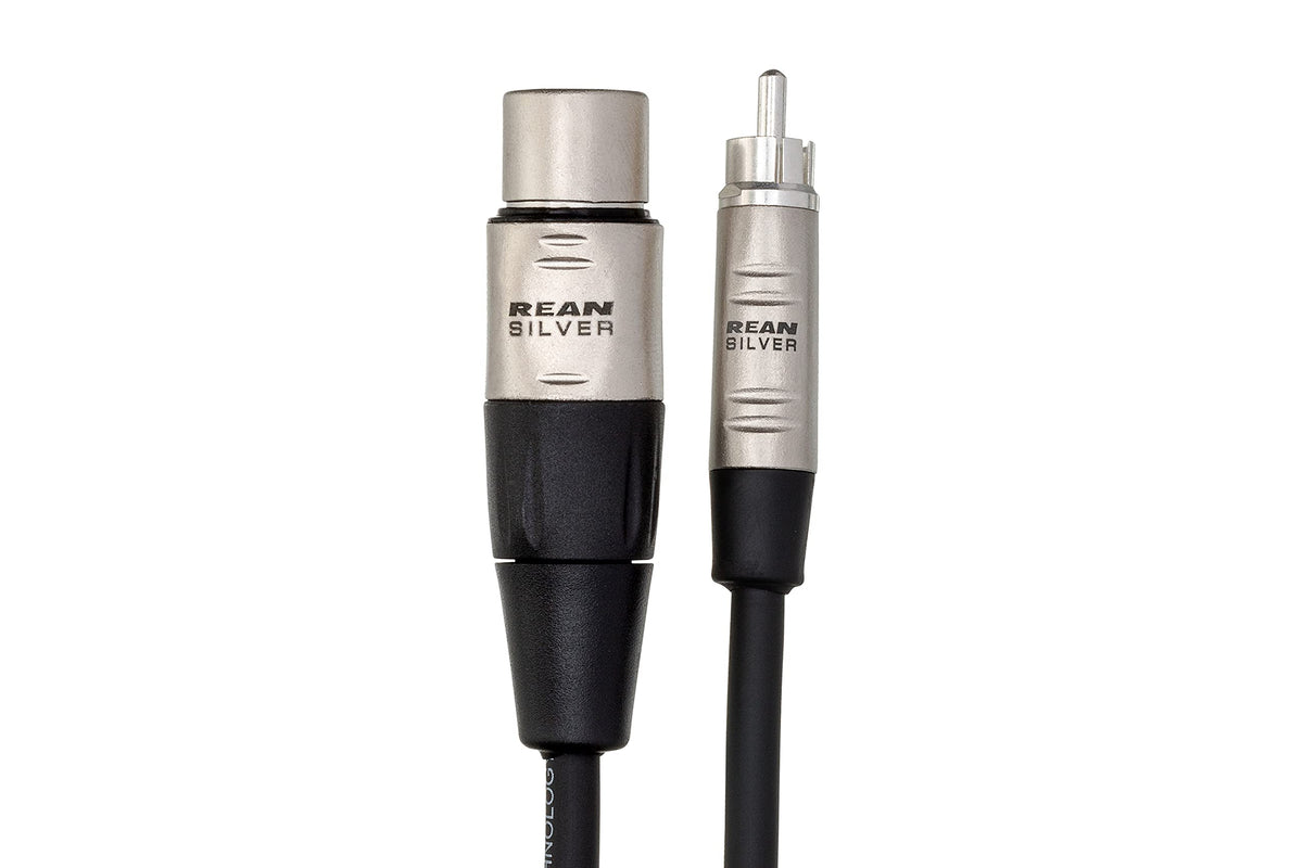 Hosa HXR-005 Pro Unbalanced Interconnect, REAN XLR3F to RCA, 5 Feet
