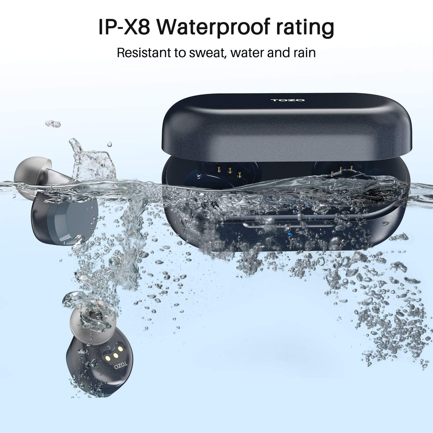 TOZO T12 Wireless Earbuds Bluetooth 5.3, Premium Sound, LED Digital Display