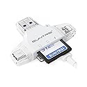 SD/Micro SD Card Reader for iPhone/ipad/Android/Mac/Computer/Camera,Portable Memory Card Reader 4 in 1 Micro SD Card Adapter&Trail Camera Viewer
