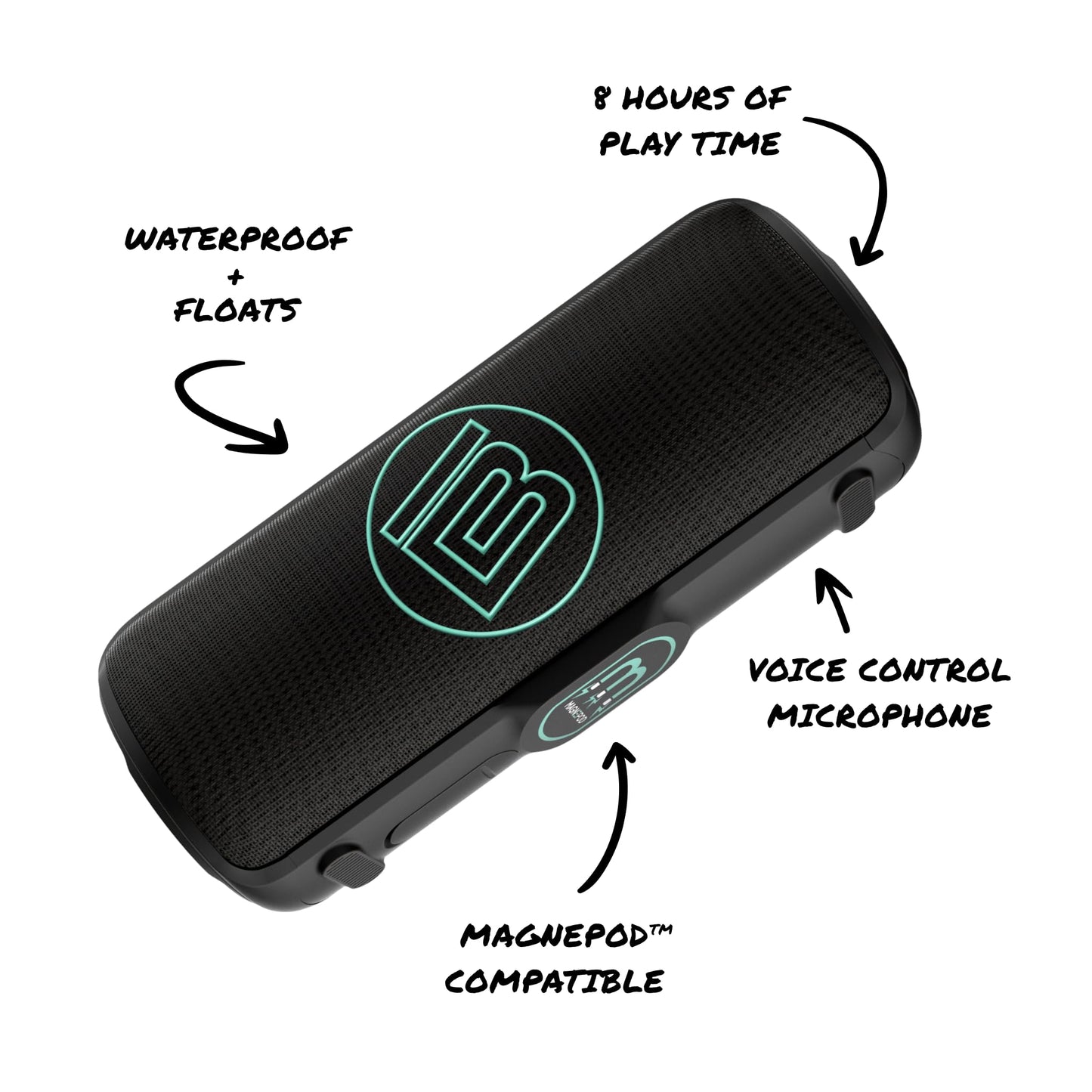 BOTE Paddle Board Waterproof MagneBoom Surge Bluetooth Speaker Watersports SUP Surf Boating Lake Float Docks Beach Universal Portable Sound Device 8