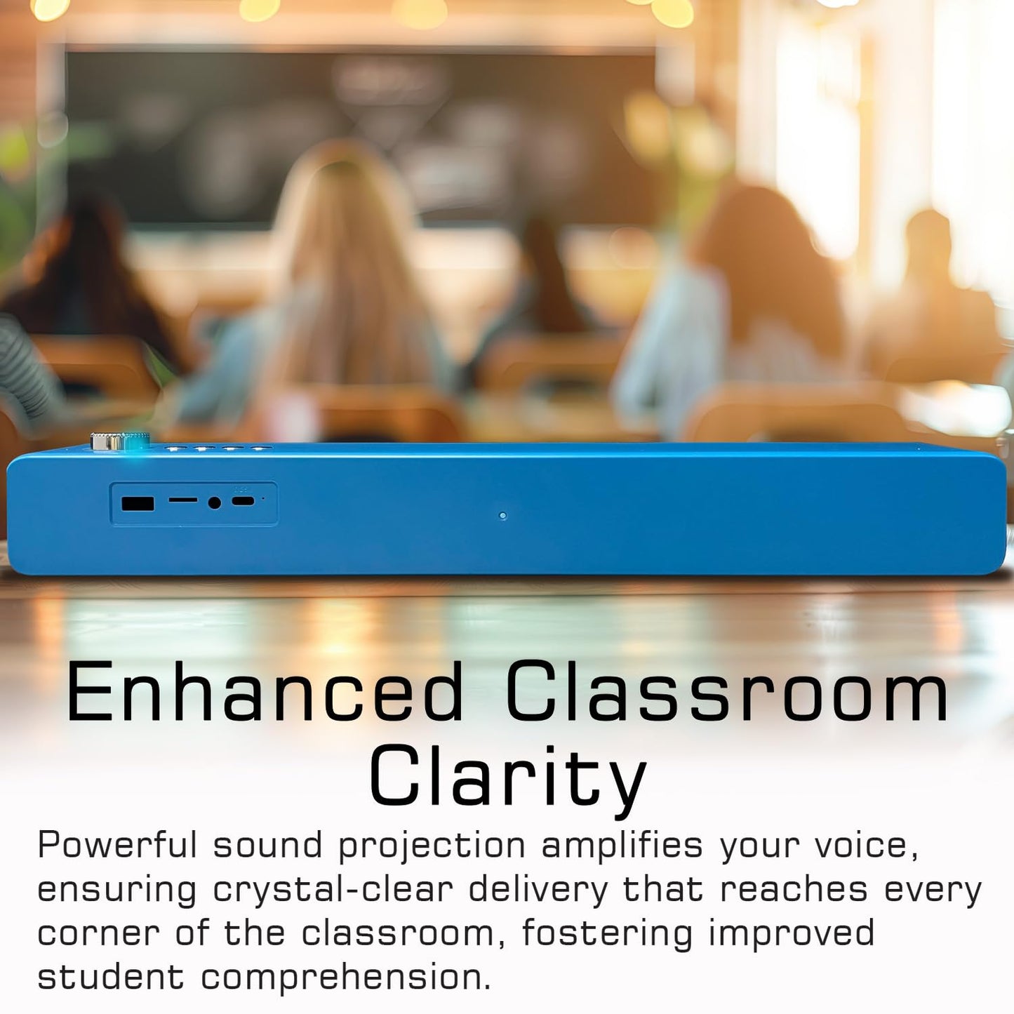 Maxell Wireless Soundbar & Voice Amplifier 2.4Ghz Microphone for Teachers: Easy Use, Carrying Case, MicroSD, 4 Hour Playtime, Wired Speaker-Ideal