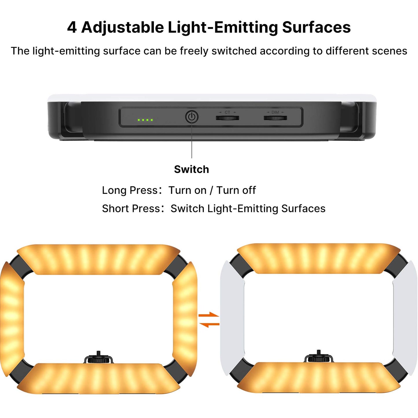 Smartphone Video Rig PICTRON U200 Handheld LED Ring Light Selfie Light Phone Video Stabilizer for Camera, Smartphone, Action Camera, YouTube, Setup
