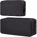 dealcase Canvas Waterproof Universal Electronic Accessories Organizer for Power Bank,Charging Cords,Chargers,Mouse,USB Cable,Earphones and More