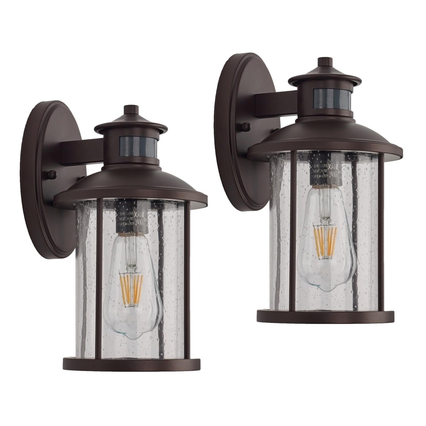 MICSIU Bronze Outdoor Wall Light, Bronze, 2 Pack H11.5