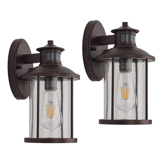 MICSIU Bronze Outdoor Wall Light, Bronze, 2 Pack H11.5