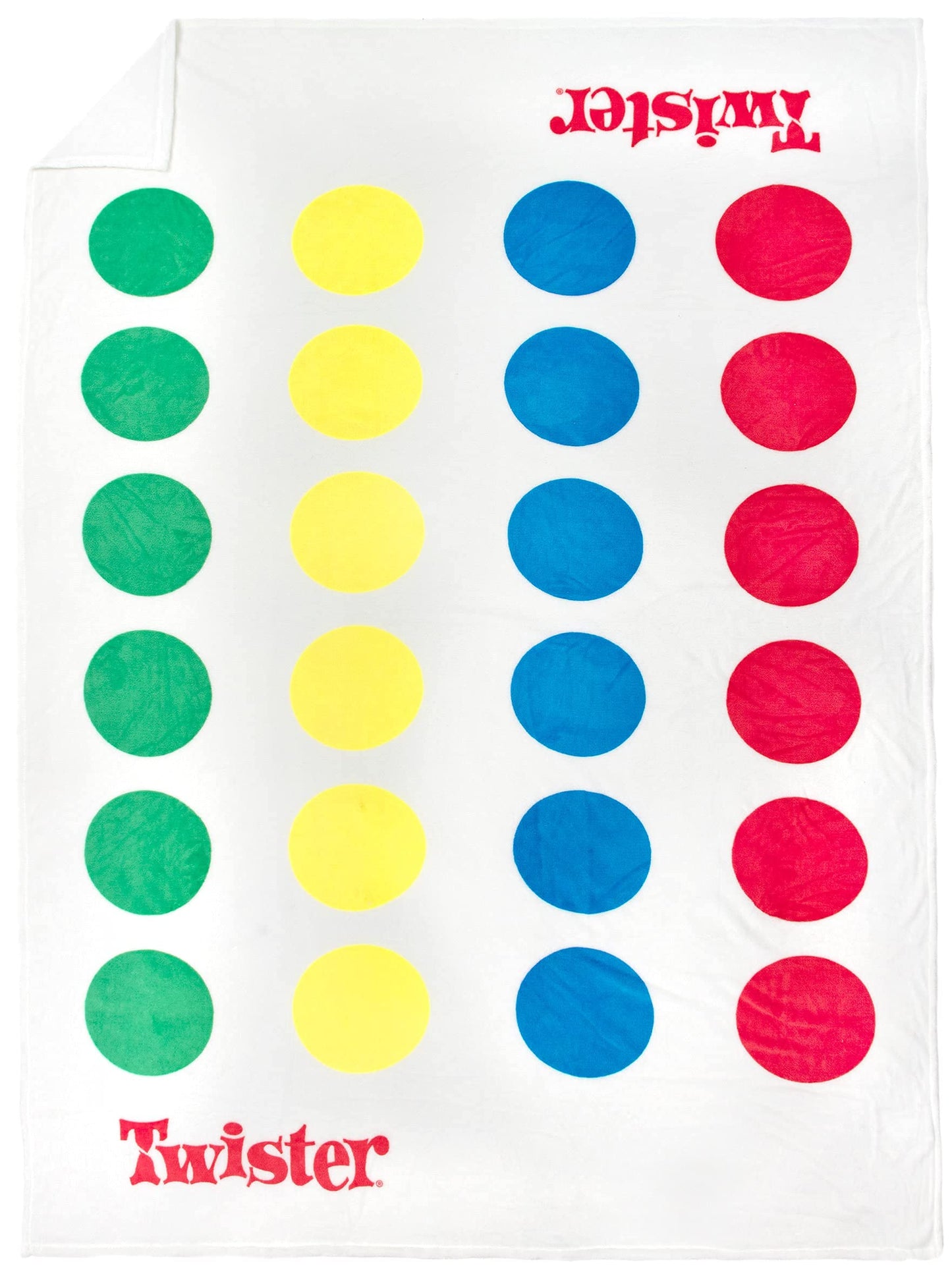 Jay Franco Twister Game Blanket - 3 Piece Set Includes Plush Blanket, Spinner, & Storage Bag (Official Hasbro Product)