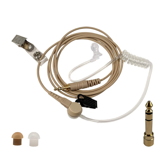Universal IFB Earpiece 3.5mm & 1/4” Connector Anchor/Broadcaster in Ear Monitor Only On Camera On Stage Professional EarSet Compatible w/iPhone…
