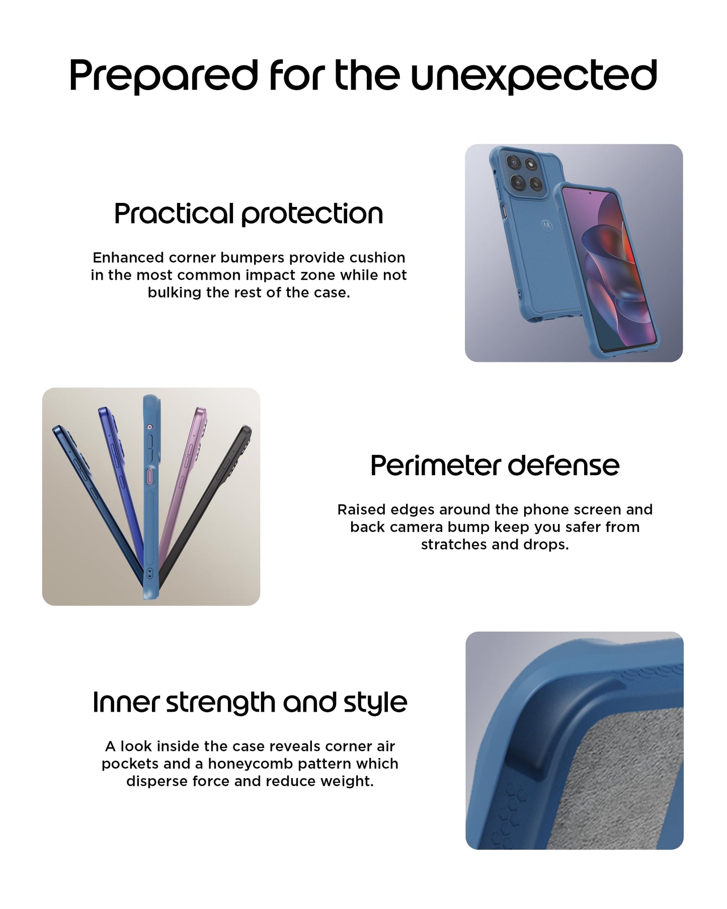 Motorola Moto G Stylus (2025/2026) Rugged Protective Case- Dusk Blue